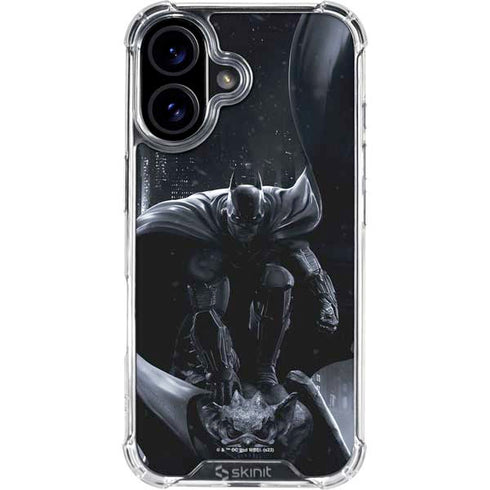 DC Comics Arkham Origins Batman In action pose iPhone 17 Clear Case