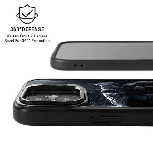 DC Comics Arkham Origins Batman In action pose iPhone 17 Kickstand Case