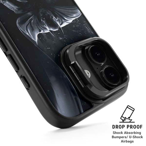 DC Comics Arkham Origins Batman In action pose iPhone 17 Kickstand Case
