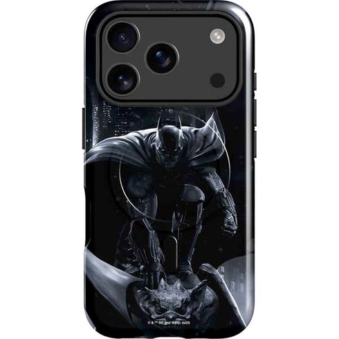 DC Comics Arkham Origins Batman In action pose iPhone 17 Pro Max Magsafe Impact Case