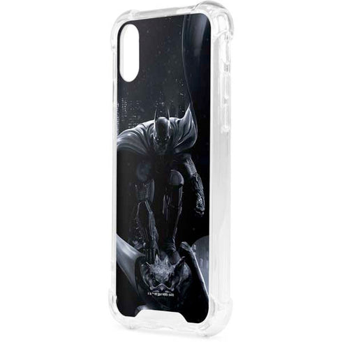 DC Comics Arkham Origins Batman In action pose iPhone XS Clear Case