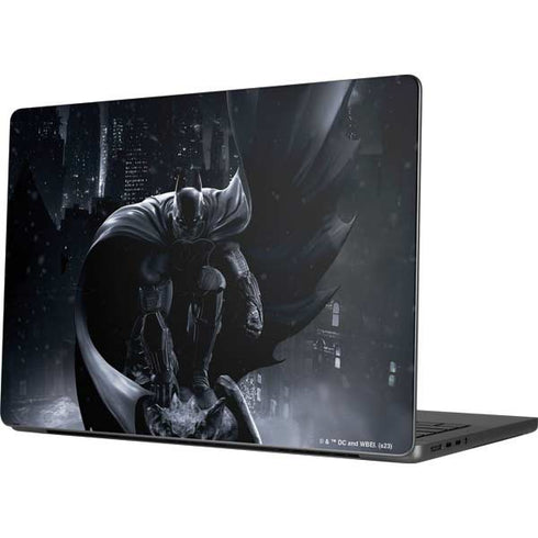 DC Comics Arkham Origins Batman In action pose Apple MacBook Pro 14-inch Skin