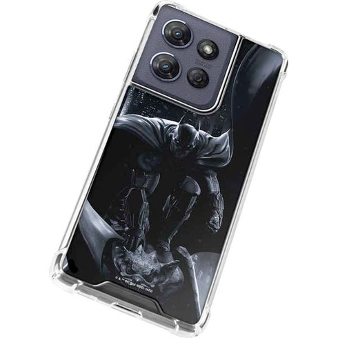 DC Comics Arkham Origins Batman In action pose Moto G Play 5G (2025) Clear Case