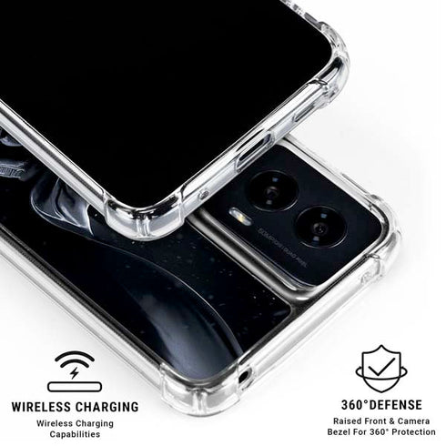DC Comics Arkham Origins Batman In action pose Moto G Power 5G (2024) Clear Case