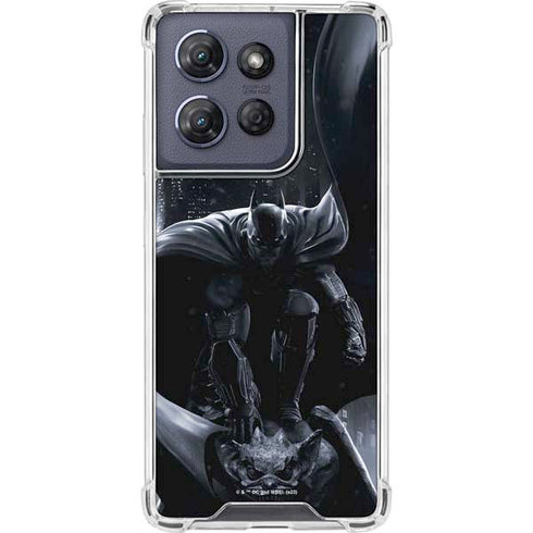 DC Comics Arkham Origins Batman In action pose Moto G Power 5G (2025) Clear Case