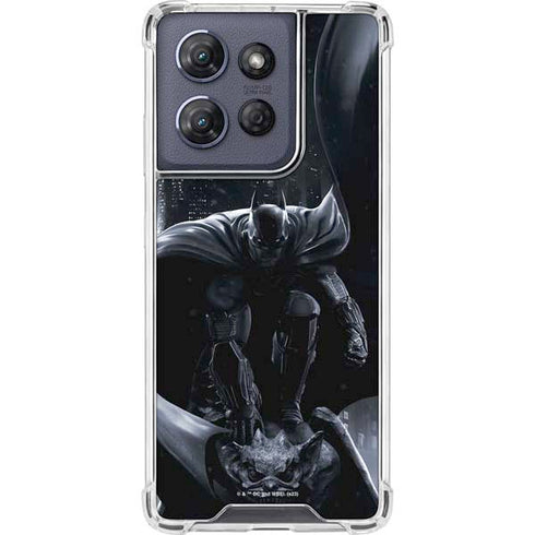 DC Comics Arkham Origins Batman In action pose Moto G Stylus 5G (2025) Clear Case