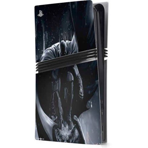 DC Comics Arkham Origins Batman In action pose PS5 Pro Console Skin