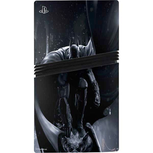 DC Comics Arkham Origins Batman In action pose PS5 Pro Console Skin