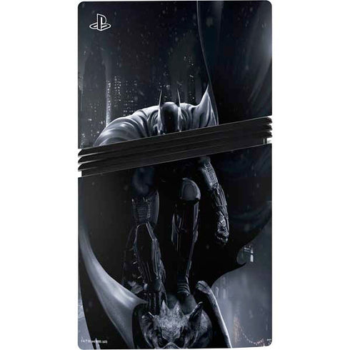 DC Comics Arkham Origins Batman In action pose PS5 Pro Disk Console Skin