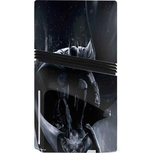 DC Comics Arkham Origins Batman In action pose PS5 Pro Disk Console Skin