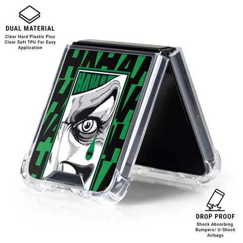DC Comics The Joker Teardrop Card Galaxy Z Flip6 Clear Case