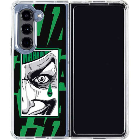 DC Comics The Joker Teardrop Card Galaxy Z Fold5 5G Clear Case