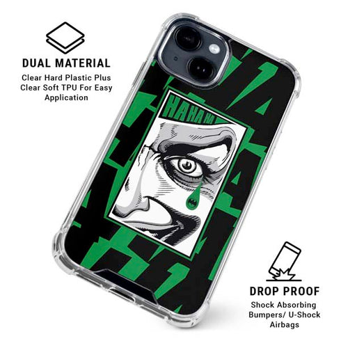 DC Comics The Joker Teardrop Card iPhone 15 Clear Case