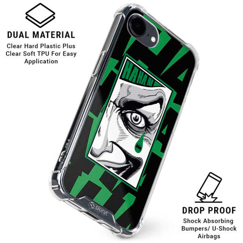 DC Comics The Joker Teardrop Card iPhone 16e Clear Case