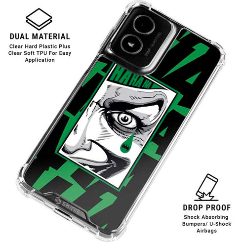 DC Comics The Joker Teardrop Card Moto G Power 5G (2024) Clear Case
