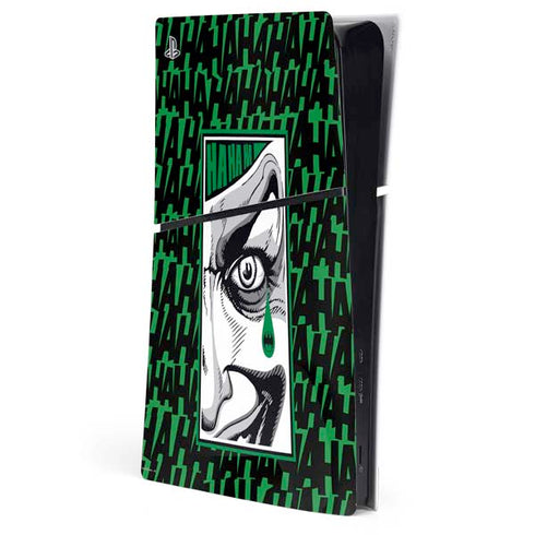 DC Comics The Joker Teardrop Card PS5 Slim Digital Edition Console Skin