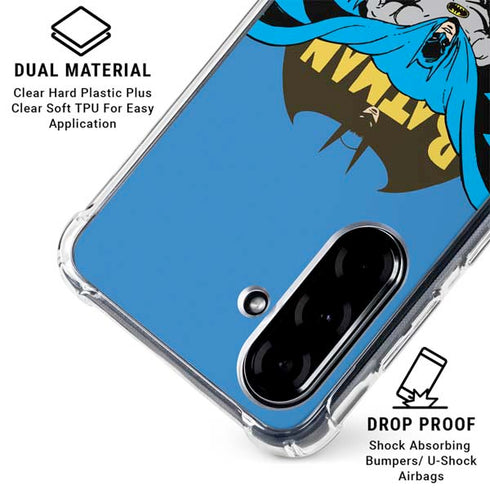 DC Comics Batman Vintage Action Pose Galaxy A36 5G Clear Case