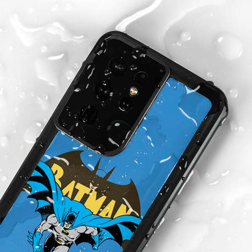 DC Comics Batman Vintage Action Pose Galaxy S24 Ultra Waterproof Case
