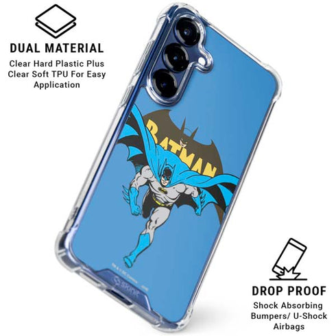 DC Comics Batman Vintage Action Pose Galaxy S25 FE Clear Case