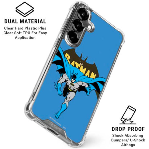 DC Comics Batman Vintage Action Pose Galaxy S26 Plus Clear Case
