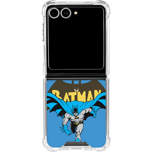 DC Comics Batman Vintage Action Pose Galaxy Z Flip7 Clear Case