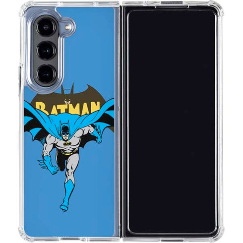 DC Comics Batman Vintage Action Pose Galaxy Z Fold5 5G Clear Case