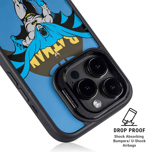 DC Comics Batman Vintage Action Pose iPhone 14 Pro Kickstand Case