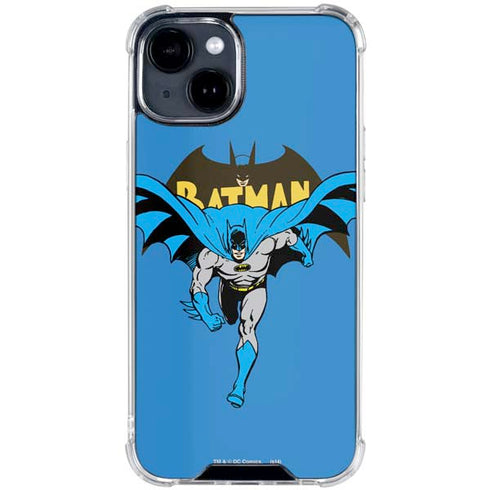 DC Comics Batman Vintage Action Pose iPhone 15 Clear Case