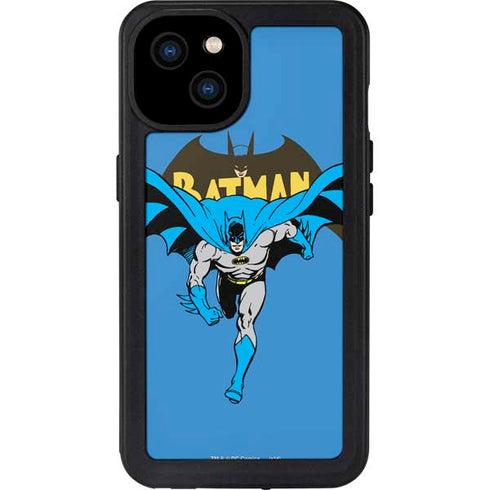 DC Comics Batman Vintage Action Pose iPhone 15 Plus Waterproof Case