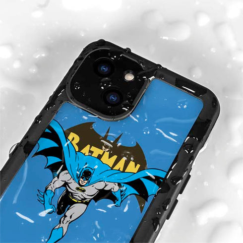 DC Comics Batman Vintage Action Pose iPhone 15 Plus Waterproof Case