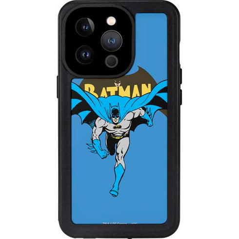 DC Comics Batman Vintage Action Pose iPhone 15 Pro Waterproof Case
