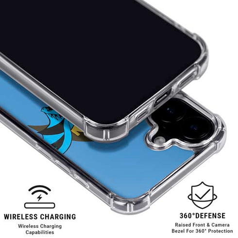 DC Comics Batman Vintage Action Pose iPhone 16 Plus Clear Case