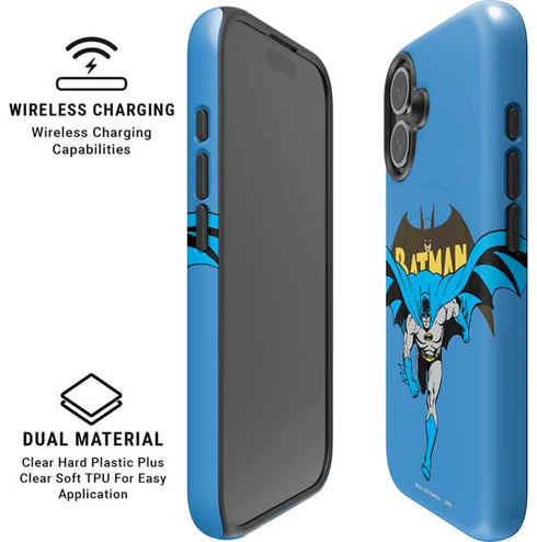 DC Comics Batman Vintage Action Pose iPhone 16 Plus Magsafe Impact Case