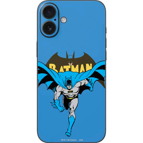 DC Comics Batman Vintage Action Pose iPhone 16 Plus Skin