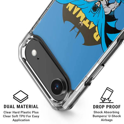 DC Comics Batman Vintage Action Pose iPhone 17 Air Clear Case