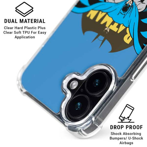 DC Comics Batman Vintage Action Pose iPhone 17 Clear Case