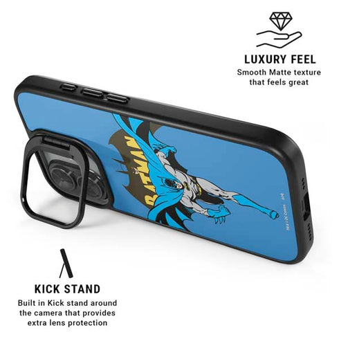DC Comics Batman Vintage Action Pose iPhone 17 Kickstand Case