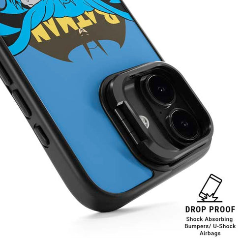 DC Comics Batman Vintage Action Pose iPhone 17 Kickstand Case