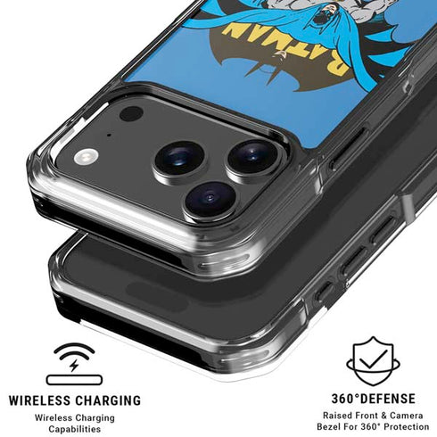 DC Comics Batman Vintage Action Pose iPhone 17 Pro Max Clear Case
