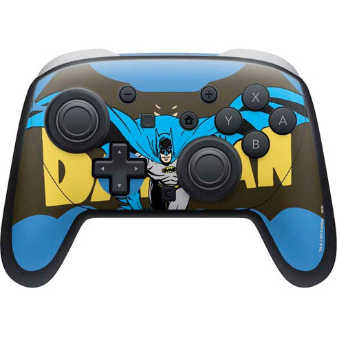 DC Comics Batman Vintage Action Pose Nintendo Switch 2 (2025) Pro Controller Skin