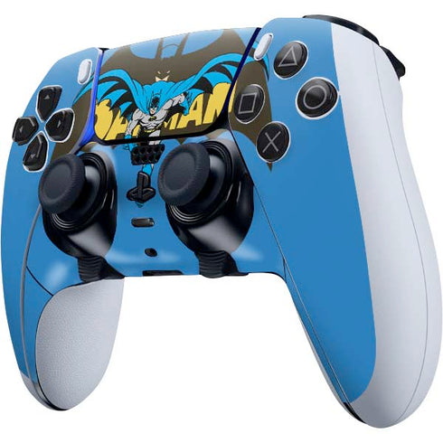 DC Comics Batman Vintage Action Pose PS5 DualSense Edge Pro Controller Skin
