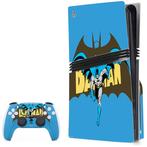 DC Comics Batman Vintage Action Pose PS5 Pro Disk Bundle Skin
