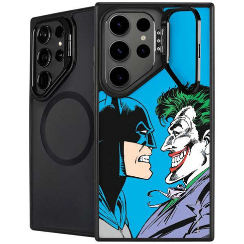 DC Comics The Joker vs Batman Vintage art Galaxy S25 Ultra Kickstand Case