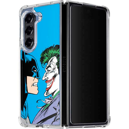 DC Comics The Joker vs Batman Vintage art Galaxy Z Fold5 5G Clear Case