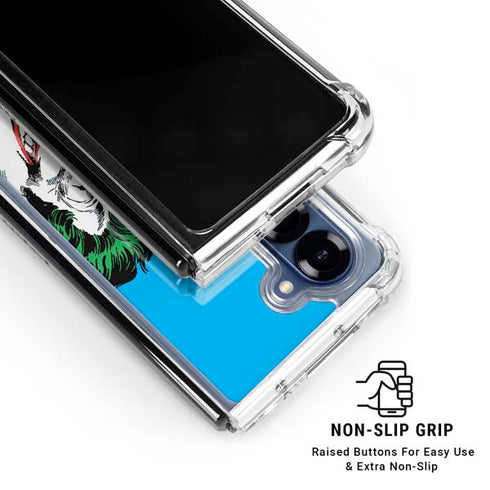 DC Comics The Joker vs Batman Vintage art Galaxy Z Fold6 Clear Case