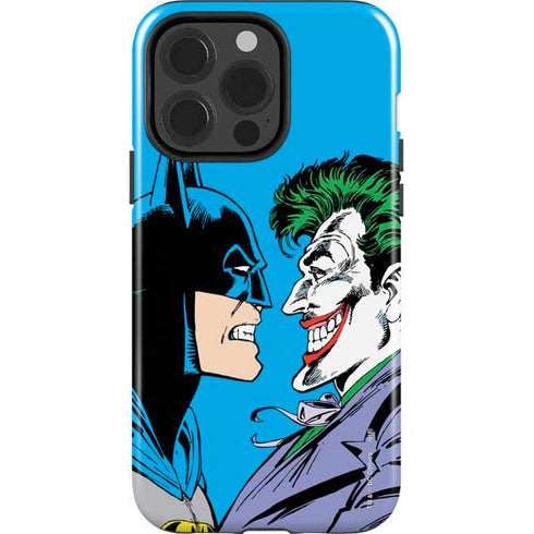 DC Comics The Joker vs Batman Vintage art iPhone 15 Pro Impact Case