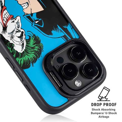 DC Comics The Joker vs Batman Vintage art iPhone 15 Pro Max Kickstand Case