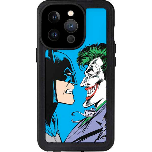DC Comics The Joker vs Batman Vintage art iPhone 15 Pro Waterproof Case