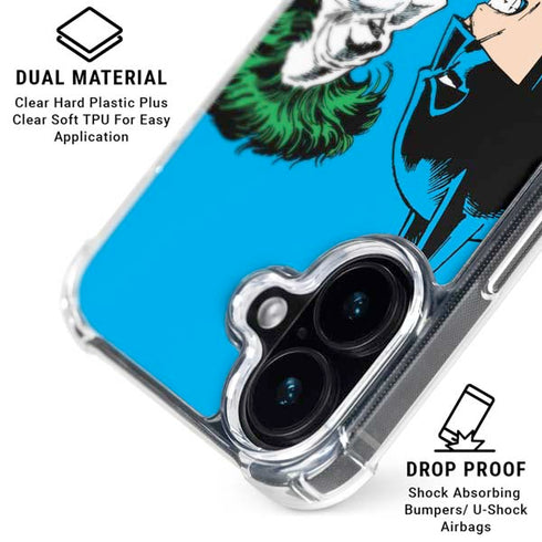 DC Comics The Joker vs Batman Vintage art iPhone 16 Clear Case