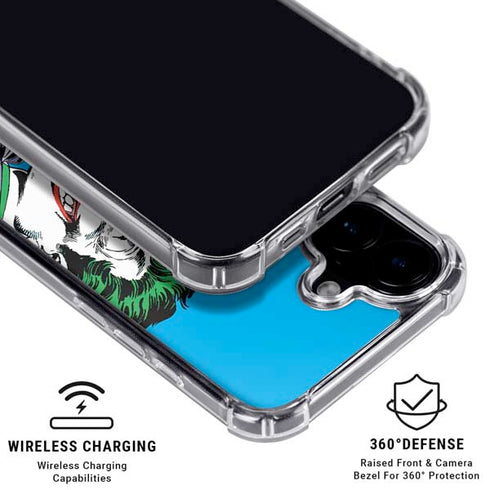 DC Comics The Joker vs Batman Vintage art iPhone 16 Plus Clear Case